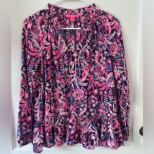 Lilly Pulitzer Savanna Long Sleeve Top/Blouse - Size XXS